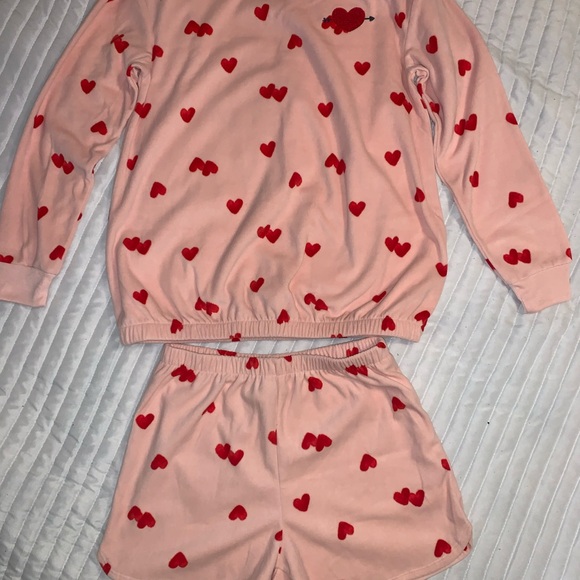 Carter's Other - Carter's Women’s Pink Pajama Set with Red Hearts XS